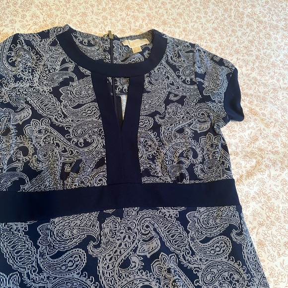 Michael Kors Paisley Short Sleeve Shift Dress Women’s Size S - Picture 2 of 12